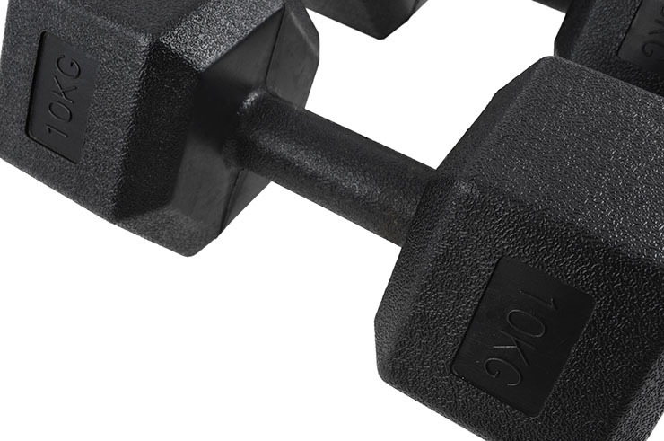 Hexagonal Dumbbells from 2.5 to 10 kg