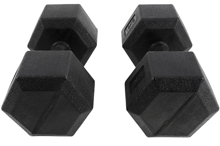 Hexagonal Dumbbells from 2.5 to 10 kg