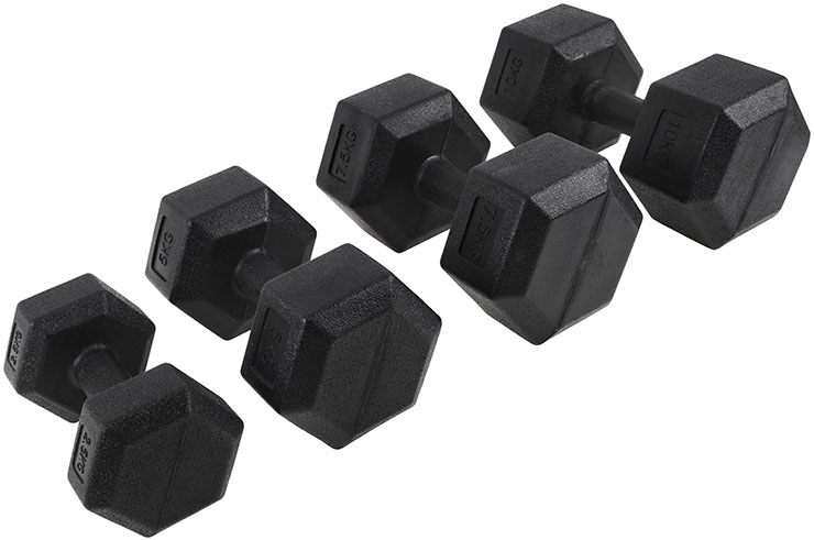 Par halteres Hexagonal de 2,5 à 10 kg