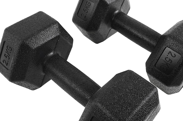 Par halteres Hexagonal de 2,5 à 10 kg