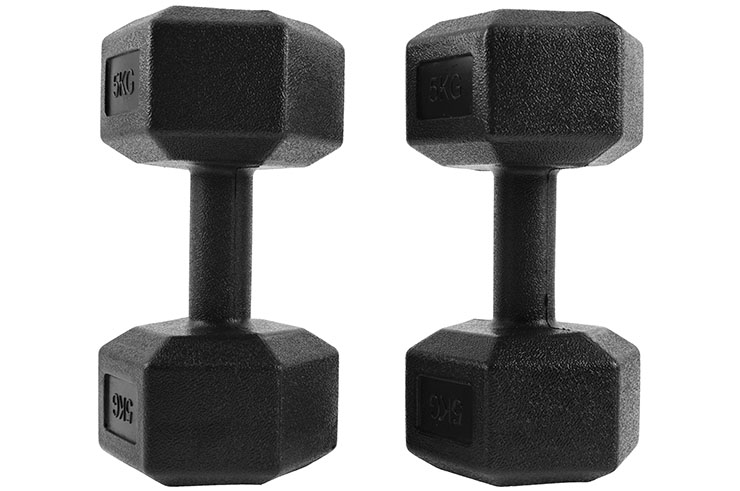 Hexagonal Dumbbells from 2.5 to 10 kg