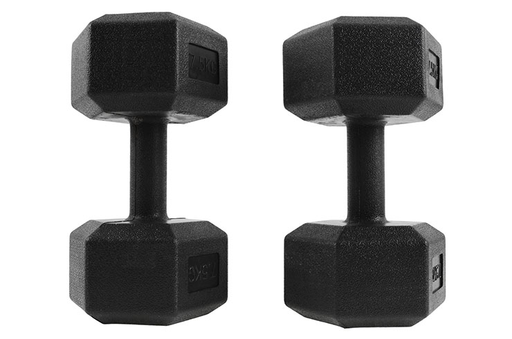 Hexagonal Dumbbells from 2.5 to 10 kg