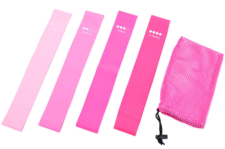 tiras de Resistência, Yoga & Fitness, Silicone - lote de 4