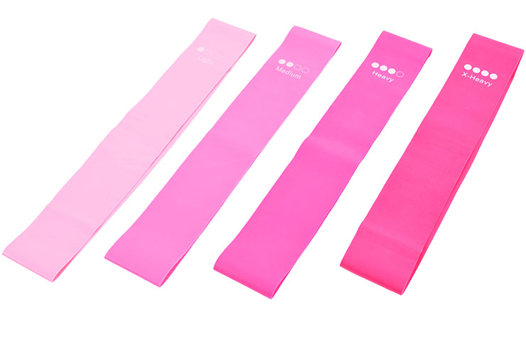 tiras de Resistência, Yoga & Fitness, Silicone - lote de 4
