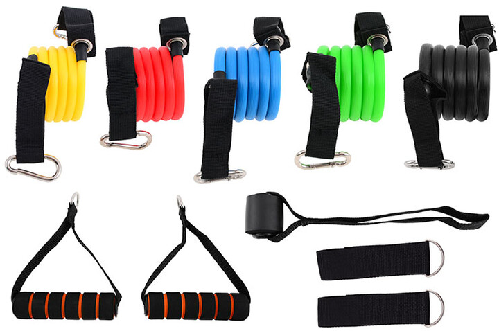Resistance elastics with handles, 5pc lot | NineStars®