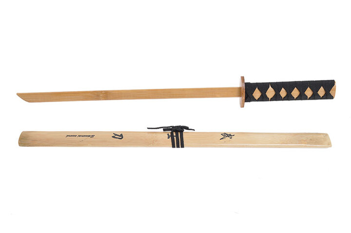 Katana com forro, Iniciação - Madeira (Modelo pequeno)