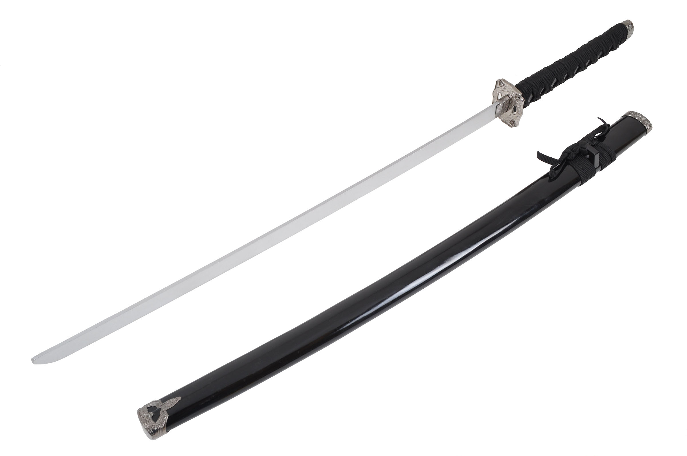 Wooden Katana With Scabbard Training Black Dragonsports Eu