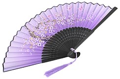 Light Summer Fan, White & Golden Petal