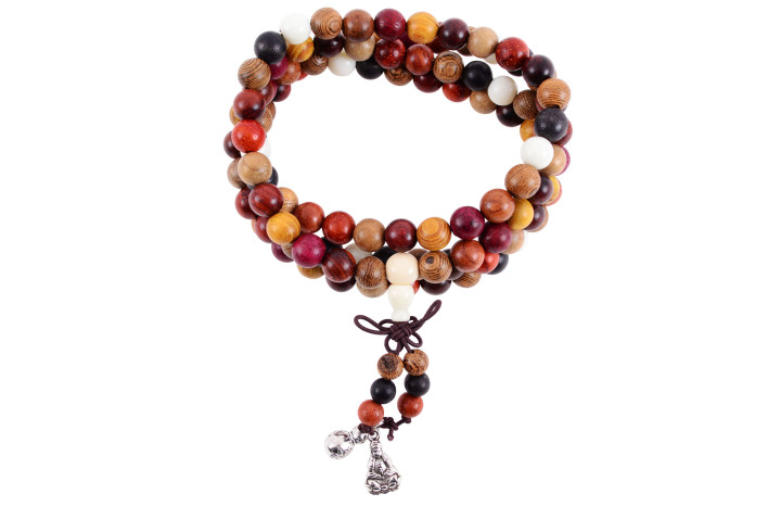Bracelet Bouddhiste, Quatre Tours - Bois 8 mm