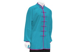 Haut de Taiji, Bleu & rose - Classique (170-175cm)