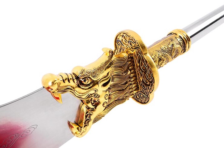 Hallebarde Démontable Guan Dao, Xin Guan Yue Dorée - Rigide