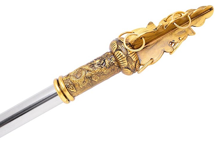 Hallebarde Démontable Guan Dao, Xin Guan Yue Dorée - Rigide