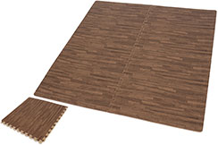 Puzzle Gym Mats, Home Gym - Dark Wood (120 x 120 cm)