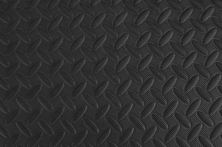 Puzzle Gym Mats, Home Gym - Black, Diamond Plate Pattern (120 x 120 cm)