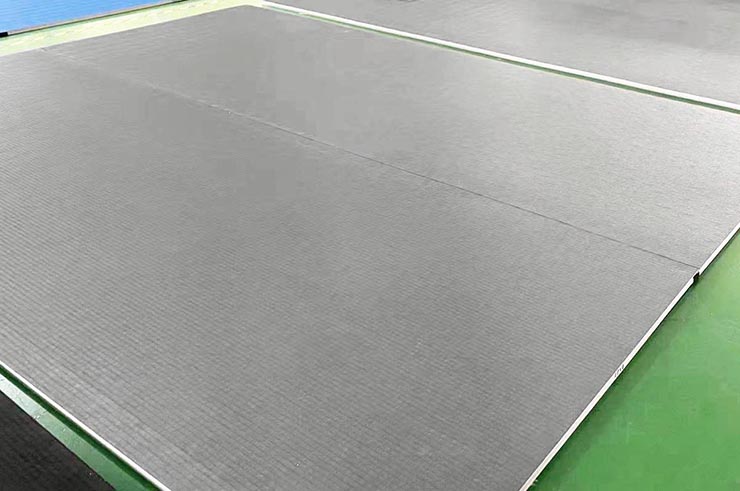 Tatami não enrolável 2,5 cm, cinzento, padrão de palha de arroz (trabalho de chão)