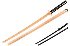 Katana avec fourreau, Entraînement - Bambou naturel