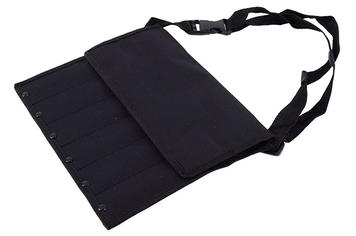 Kunai em aço inoxidável, cromado e trançado preto - Conjunto de 6 (20 cm)