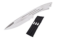 Couteau de lancer, en Acier Inox Gravé - Lot de 3 (22 cm)