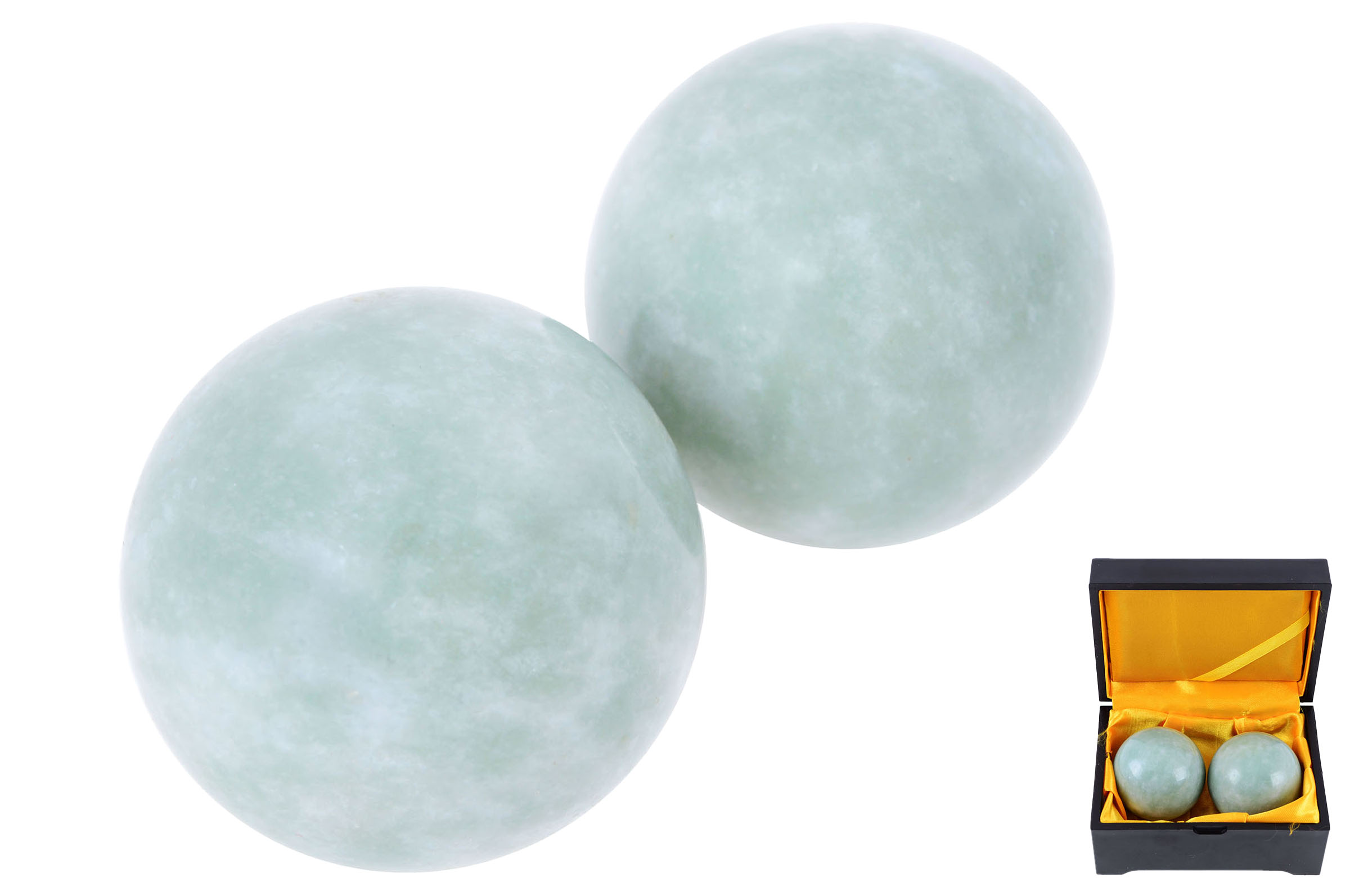 Pair of Qi Gong balls - Jade