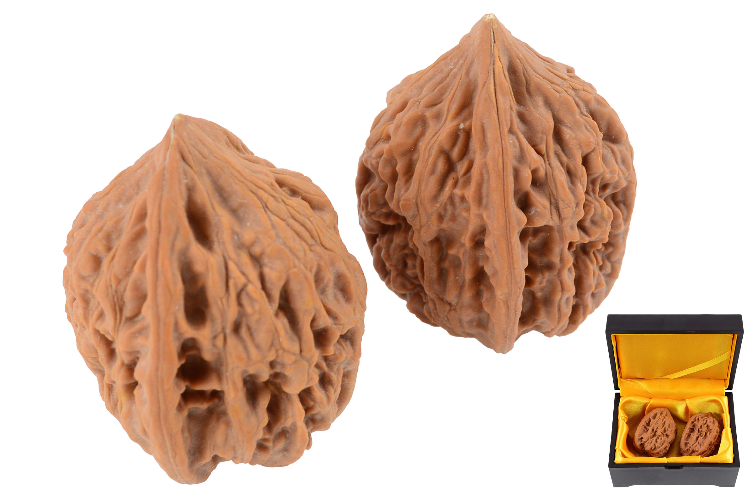 Pair of Qi Gong balls - Walnut