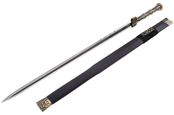 Espada Han ChuanQi - lâmina Com entalhes, Rígido