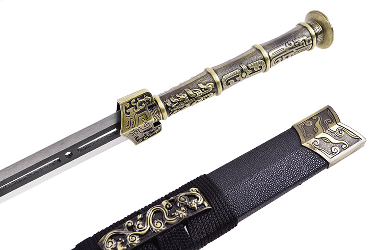 Espada Han ChuanQi - lâmina Com entalhes, Rígido