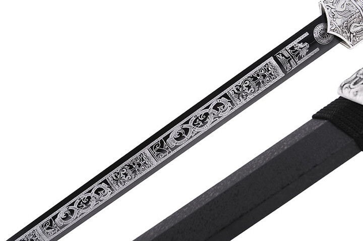 Espada Han Fénix - Preto & Branco, Rígido