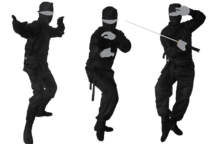 Traje ninja con capa