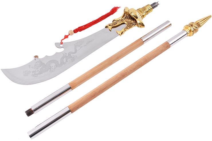 Halberd HaoYue Dragon, dismantable - Golden/wood, Stainless Steel