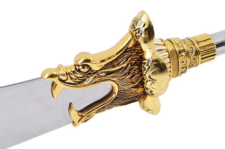 Halberd HaoYue Dragon, dismantable - Golden/wood, Stainless Steel