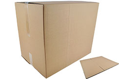 Cardboard Moving Shipping & Storage Boxes, Neutral without logo - 60 x 40 x 50 cm, 120 Liters (Set of 10)