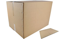 Cardboard Moving Shipping & Storage Boxes, Neutral without logo - 60 x 40 x 50 cm, 120 liters (Set of 10)