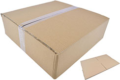 Cardboard Shipping & Storage Boxes, Neutral without logo - 40 x 40 x 12 cm (Set of 10)