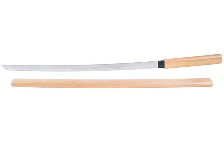 Katana Shirasaya em madeira – reta e sem guarda
