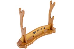 Soporte para Dos Armas, madera grabada