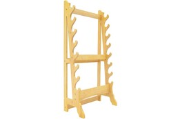 Rack Topo de gama, 8 Armas - Inclinado, Madeira Natural