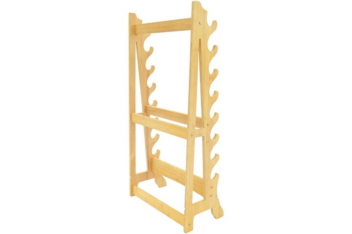 Rack Topo de gama, 8 Armas - Inclinado, Madeira Natural