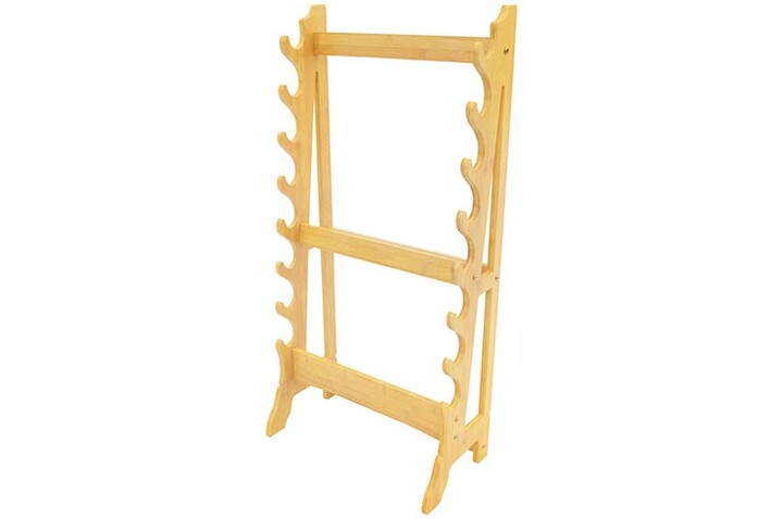 Rack Topo de gama, 8 Armas - Inclinado, Madeira Natural
