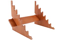 Soporte esquinero de madera para 7 armas