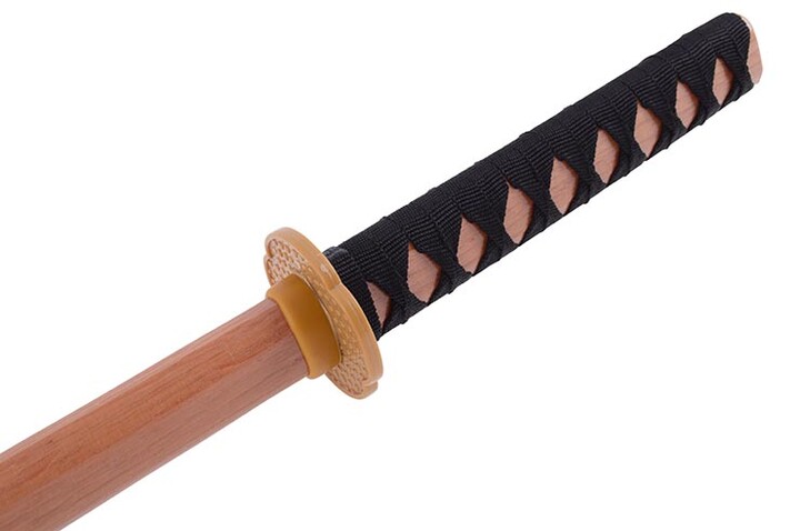 Bokken com punho trançado, Katana de madeira - Modelo pesado (700 g)