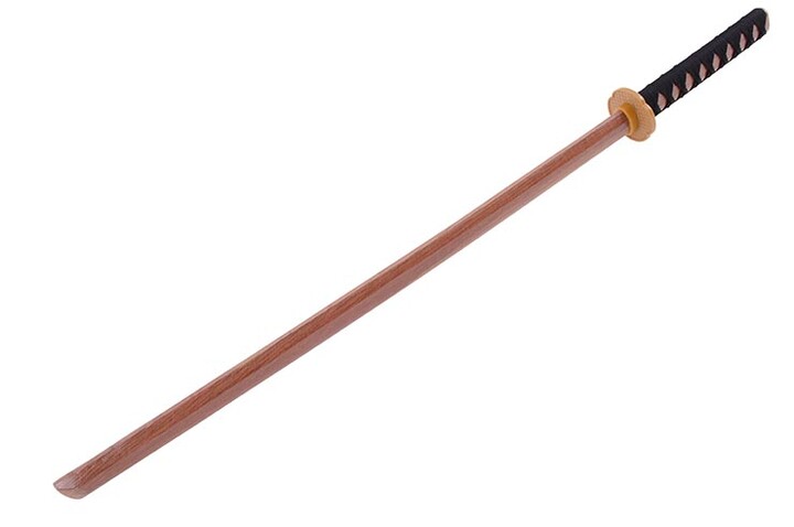 Bokken com punho trançado, Katana de madeira - Modelo pesado (700 g)
