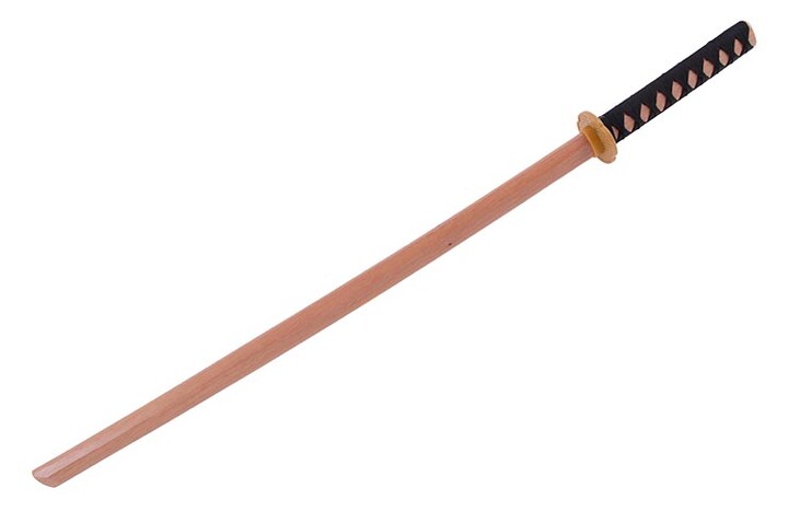 Bokken com punho trançado, Katana de madeira - Modelo pesado (700 g)