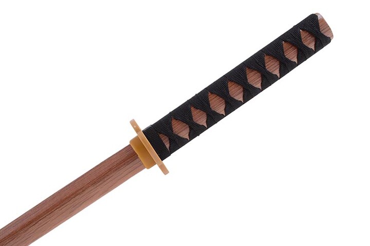 Bokken com punho trançado, Katana de madeira - Modelo pesado (700 g)