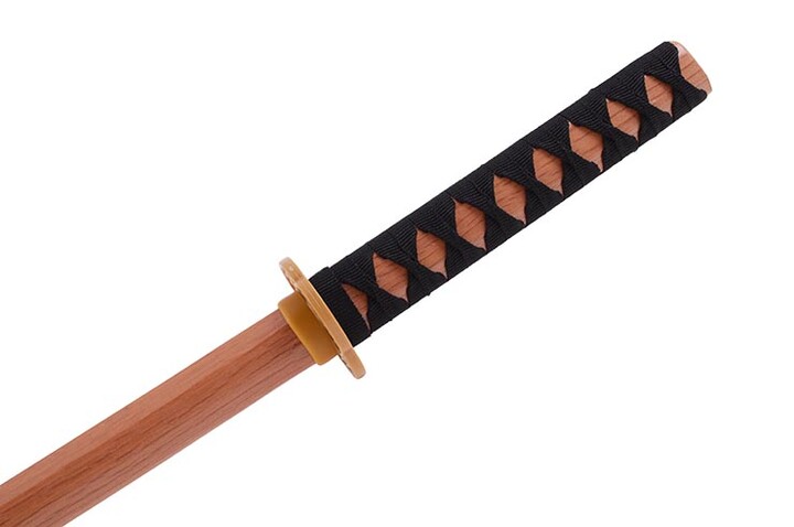 Bokken com punho trançado, Katana de madeira - Modelo pesado (700 g)