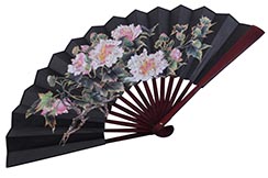Fan, Traditional - Midnight bouquet, Bamboo