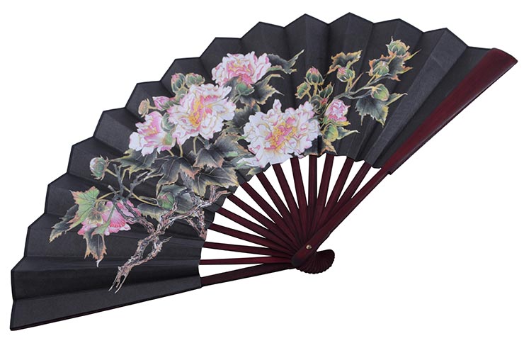 Fan, Traditional - Midnight bouquet, Bamboo