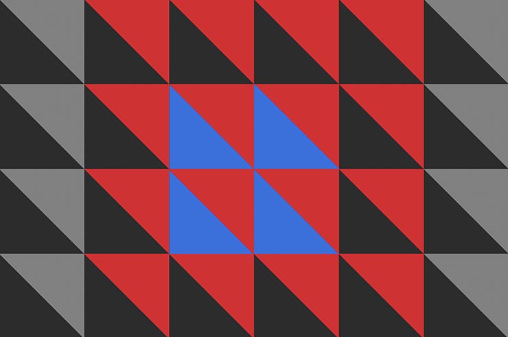 Tatami Rompecabezas 4 cm, Patrón T | Corte diagonal
