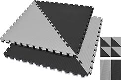 Tatami Puzzle 4 cm, Motif Paille de Riz | Coupe diagonale