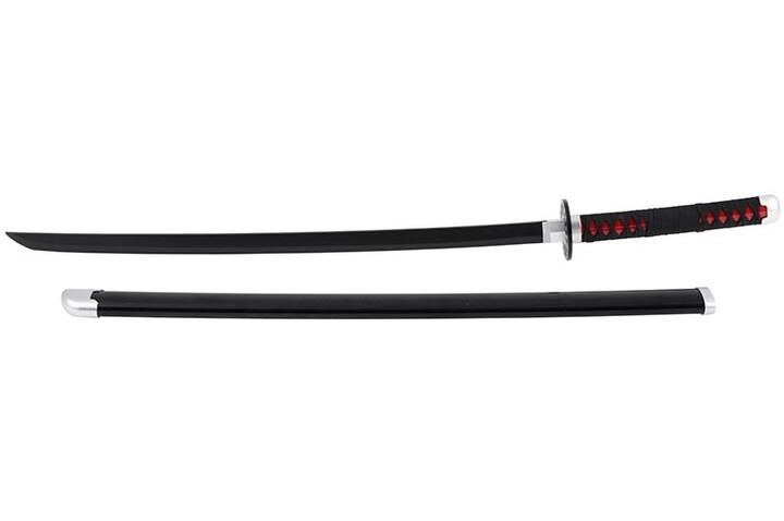 Katana realista, Mango rojo, Baohu - Réplica de Bambú