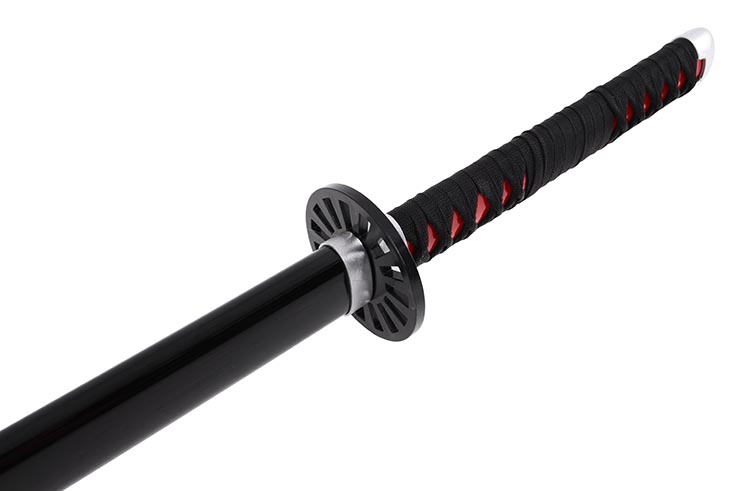 Realistic Katana, Red handle, Baohu - Bamboo Replica